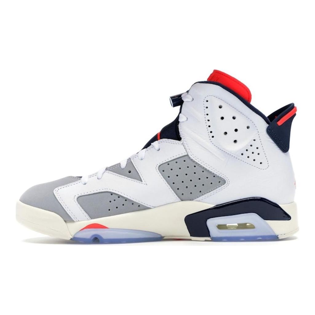 Zapatillas Air Jordan 6 Retro Tinker para Hombre Rojo Blanco Infrarrojo-23-Gris Neutro-Blanco-Vela 384664-104