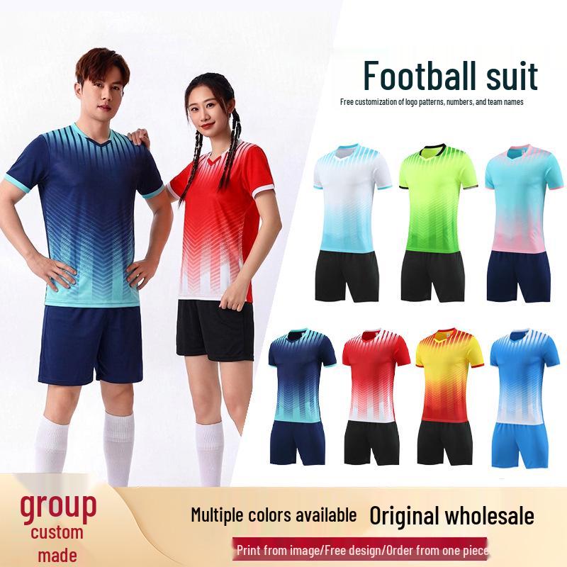 Custom Quick-Dry Football Uniform Set for Adults & Kids - Short Sleeve, Breathable Sportswear for Training & Match Play