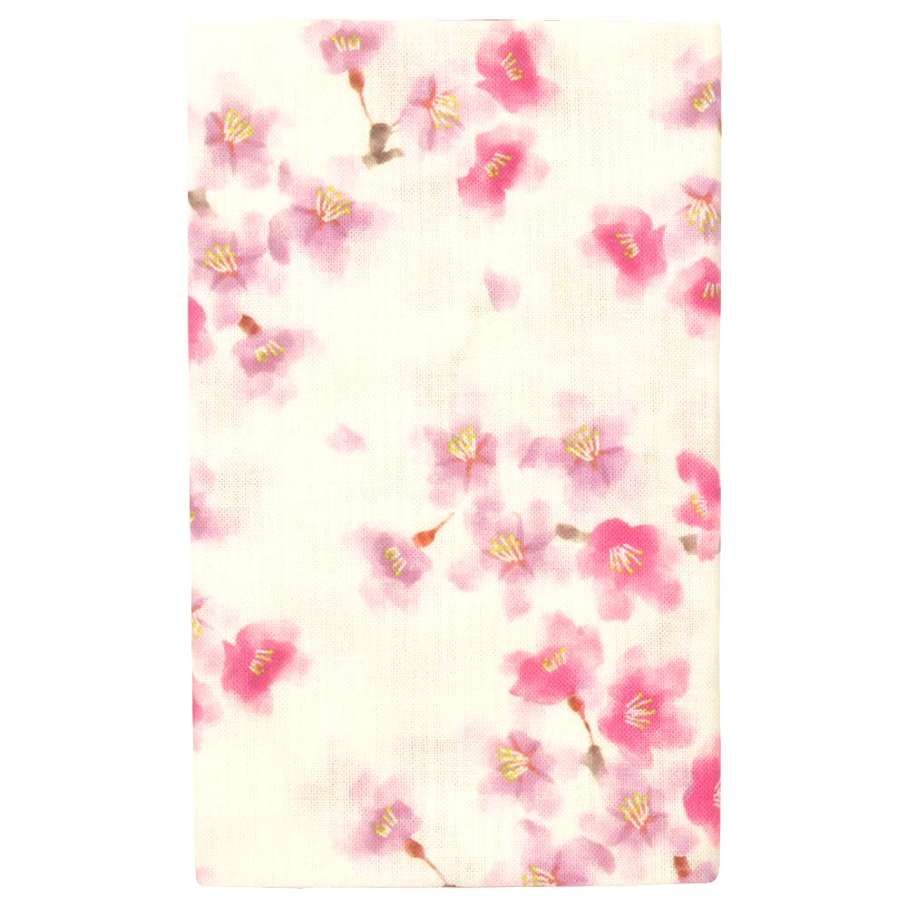 Hamamonyo Tenugui (Japanese hand towel) - Smiling Cherry Blossom - Off-white