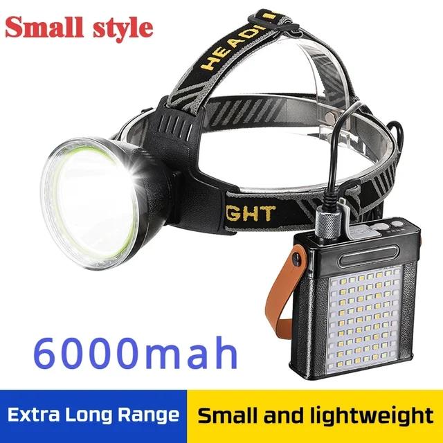 

Высокомощный светодиодный налобный фонарь емкостью 20000 мАч, многофункциональный налобный фонарь с мощным аккумулятором, сплит-фара для кемпинга и рыбалки