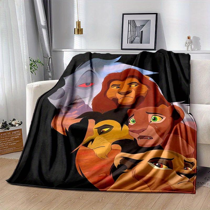 1pc. Cartoon Lion King Blanket, Soft Throw for Home Decor, Perfect Gift for Friends and Family, Seasonal Use, Cozy and Warm Blankets for Cou