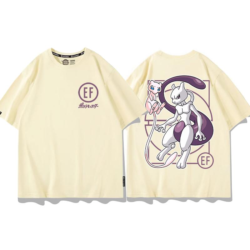 Pokémon Joint Tshirt Childrens Summer Mens and Womens Geng Gui Super Dream Clothes Boys Pokémon Short Sleeves