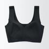 MUJI XL Women's Half-Top Bra, Non-Slip, FCH55A5S, Black, Women's