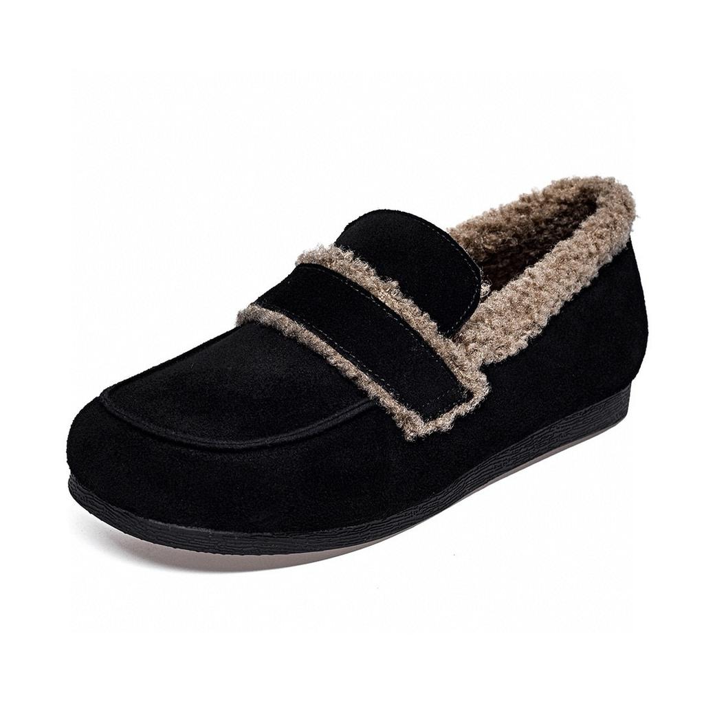 Mao Mao Shoes Women Wear Autumn and Winter Round Head Lazy Shoes One Pedal Steamed Bun Shoes Women