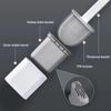 Flexible Toilet Brush Cleaner Long Handle Hanging Silicone 360 Degree No-Dead-Corner Flexible Cleaner Brush Holder Set Bathroom