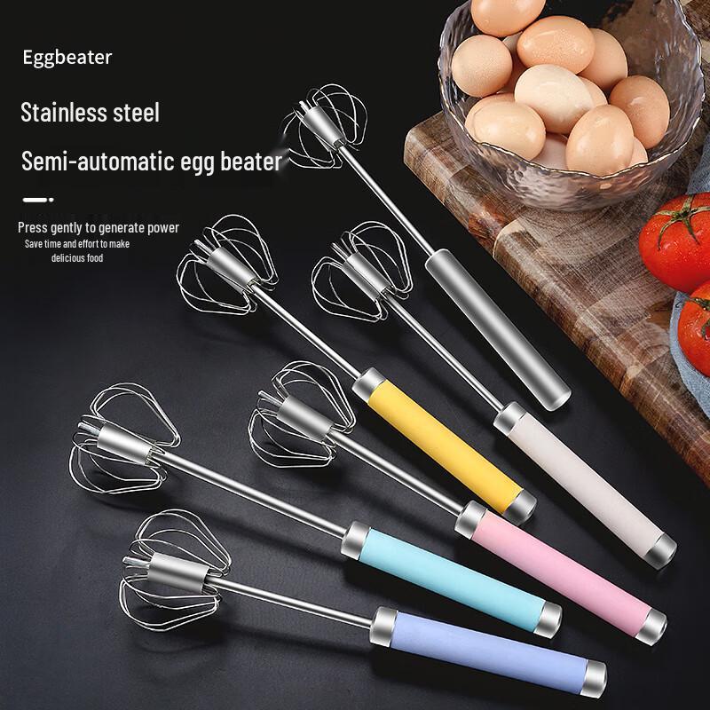 Minai Edelstahl Halbautomatischer Hand Schneebesen