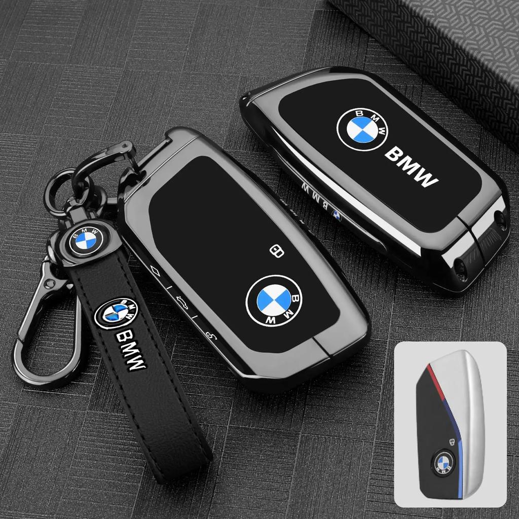Zinc Alloy Leather Car Remote Key Case for BMW F10 F11 F20 F25 F30 F31 F34 G20 G30 X3 X4 I3 M3 M4 1 3 5 Series Accessory