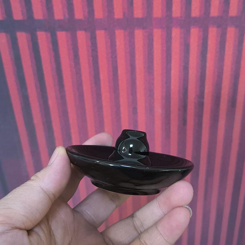 

YXY Многофункциональная курильница для благовоний с обратным потоком Керамическая подставка для благовоний в форме тыквы Мини-подставка для благовоний для домашнего декора Черная конусная курильница