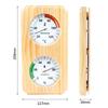 2 In 1 Wooden Sauna Room Thermometer Hygrometer Dual Monitoring High Accuracy Temperature Reading Easy-to-Read Scale Monitor