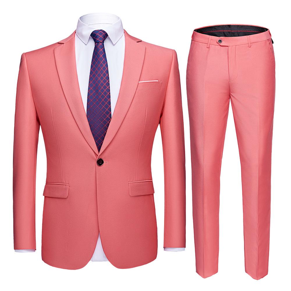 Korean Style Slim Fit Men's Professional Wedding Suit Set