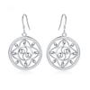 Silver Plated Earrings S925 Silver Earrings Silver Jewelry Fashion Wedding Girls Couple Retro Earrings Jewelry