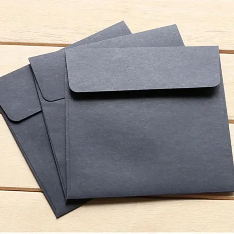 10 sztuk Mini Koperta Kwadrat Cukierkowy Kolor List Papier Kraft Papier Karta Papeteria Puste Artykuły Biurowe Dla Studentów Urodziny 10x10cm