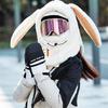 Winter Warmer Skikopfhörer Abdeckung Bequem Weiches Fleece Skimütze Schalwärmer Cartoon Niedliche Hasenohren Dekorative Helmabdeckung Mütze