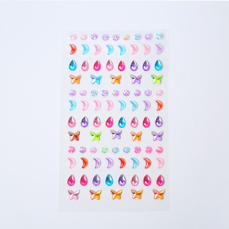 Custom Diamond Princess Gem Stickers for Kids