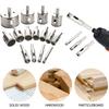 15pcs Diamond Drill Bits Glass Drill Bit Diamond Hole Saw Tile Drill Bits Kit for Ceramic Bottles Porcelain Marble Granite Stone