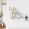 Cat Whisker Holder Whiskers Refrigerator Magnet, Transparent Furs Keepsake Vase Hair Storage Fridge Pet Memorial Decoration for Home, Kitchen