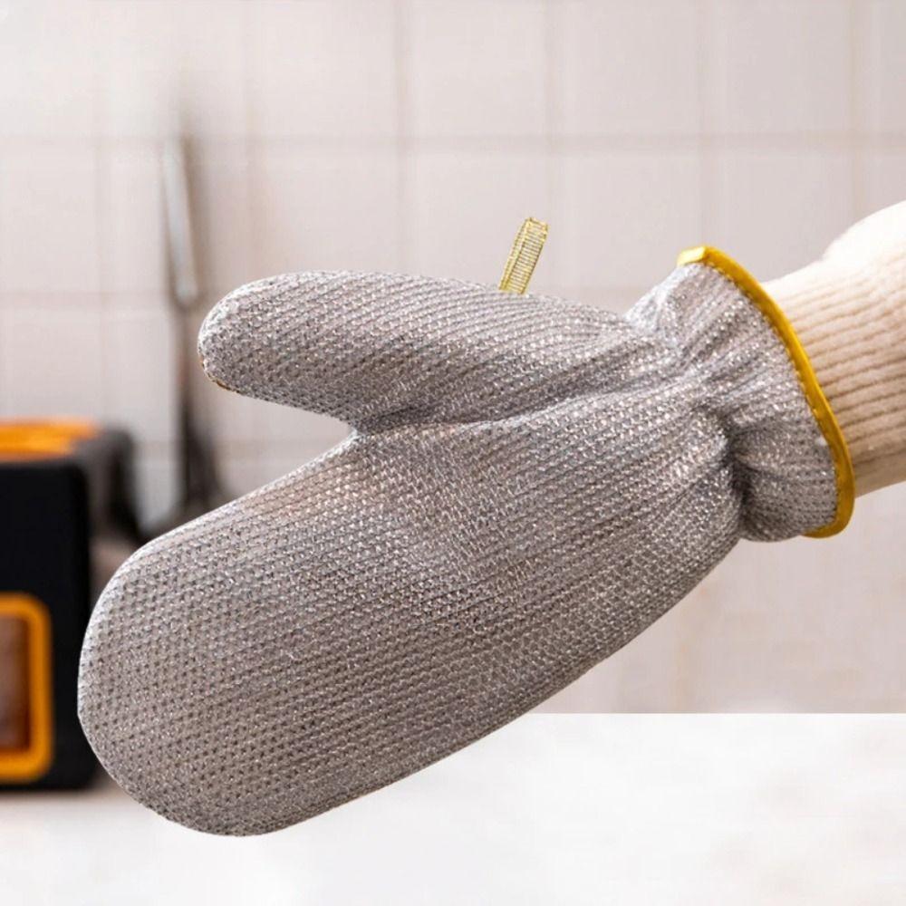 Household Cleaning Housework Cleaning Gloves Lengthened Steel Wire Ball Gloves