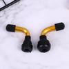 2 Stück Pvr 70/60/50/40 Motorroller Snap-In/Schraub-Metall-Reifenventil 90-Grad-Gummi-Winkelventil Moto Elektroroller Fahrrad