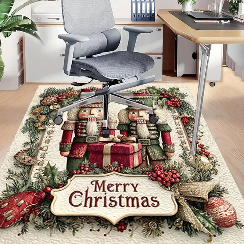 1PC Nutcracker Merry Christmas Extra Large Non Slip Floor Carpet, Office, Family, Bedroom, Large Area Rug Indoor Rugs, Vibrant Colors