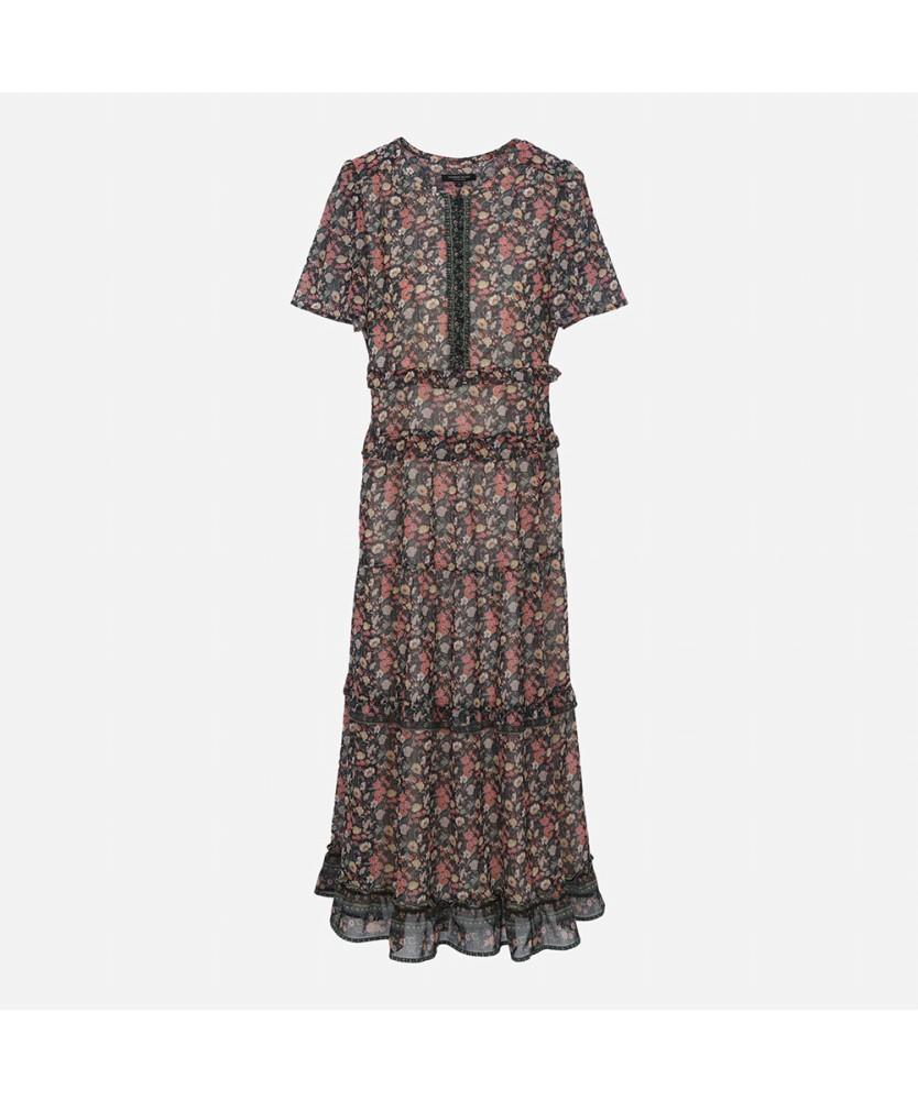 THURSDAY ISLAND Feminine Flower Long Dress_T254Mop258W