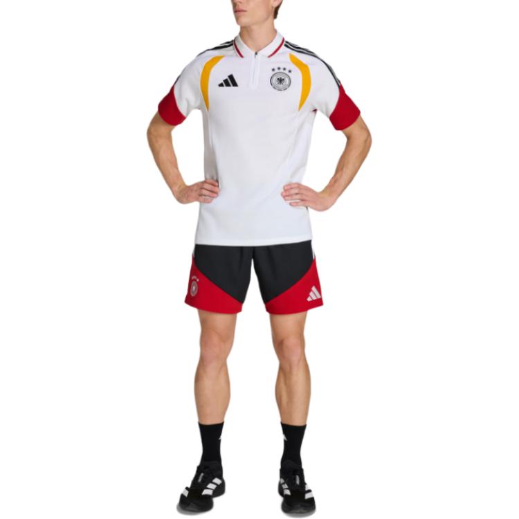 Adidas Germany 26 Tiro Color Block Zip Short Sleeve Soccer Jersey Men jerseys KB4479