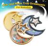 Eid Mubarak Moon Star Candy Dessert Tray Wooden Tray Cake Food Holder Plate Islamic Muslim Ramadan Kareem Home Party Decorations