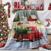 Winter Snow Truck Christmas Blanket Blanket Decoration Soft Comfortable Flannel Blanket Sofa Bed Decoration Blanket