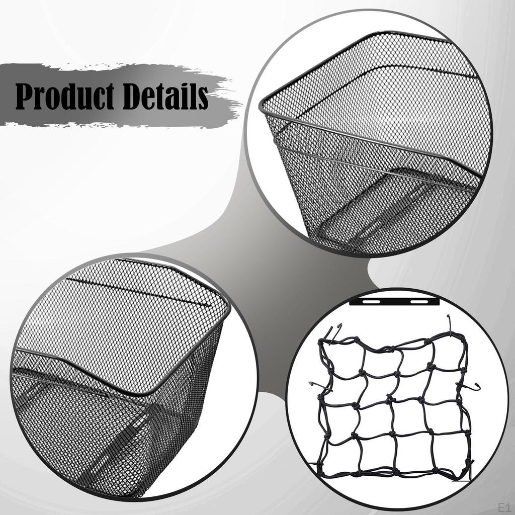 Bike Rear Basket Cargo Rack Heavy Duty Bicycle for Outdoor Sports Biking