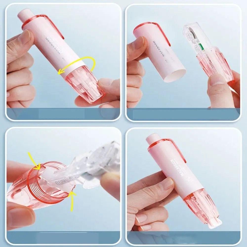 Comfortable Holding 6m Modification Corrector Tape Roomy Press Type White Out Correction Tape Replaceable Core