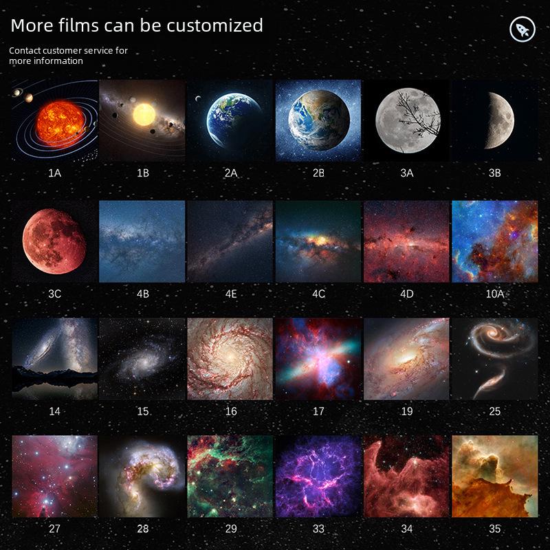 High-Definition Starry Sky Galaxy Projector Lamp - Creative Bedroom Atmosphere Light