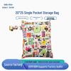 Mother & Baby Waterproof Storage Bag with Cartoon Print - Portable, Wet/Dry, Single/Double Pockets Hanging Bag