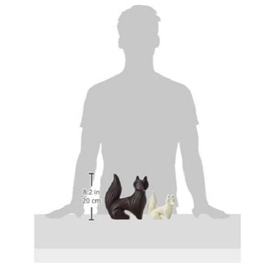 Wise Fox Statues for Home Decor | Resin Figurine - (Set of 2),