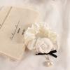 Elegant Hair Accessories Headwear Cloth Pearl Girls Elastic Hair Rope Camellia Scrunchies Hair Circle Hair Bands