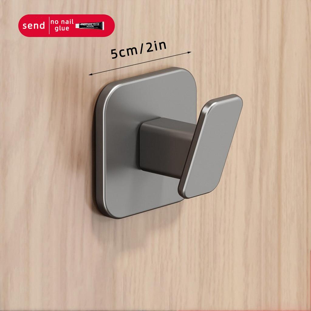 Aluminum Wall Mounted Multi-Hook Durable Rack for Wall and Door Home Organizers Space Saver