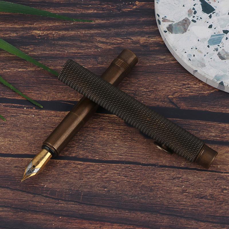 Luxury Brass Fountain Pen Ef/F/Bent Nib Business Office School Supplies Pen