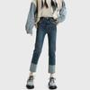 Petite Women's Stretchy High-Waisted Cigarette Pants – Autumn/Winter 2023 Flattering Narrow Leg Straight Jeans