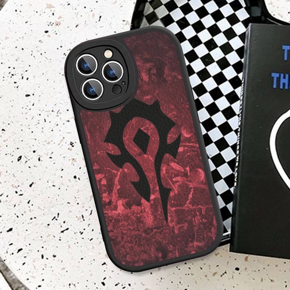Game World Of Warcraft Leather Phone Case For IPhone 15 14 13 Pro Max 12 11 16 Plus Phone Cover