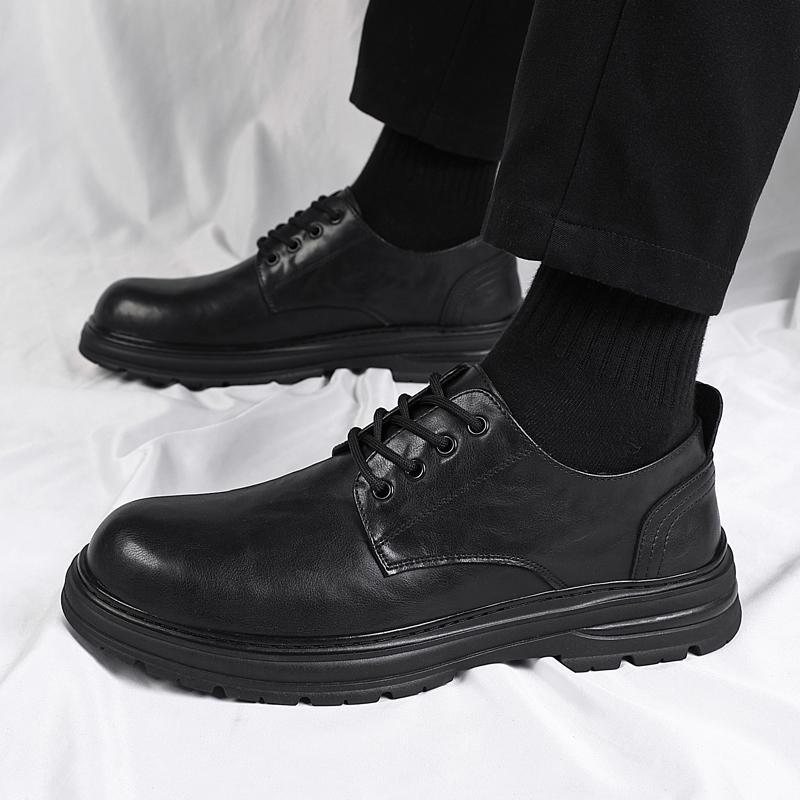 Fashion Genuine Leather Business Casual Leather Shoes Brand Versatile Men's Oxford Shoes Fashionlightweight Outdoor Lace Up Travel Shoes