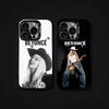 Fashion B-Beyonce Phone Case For iPhone17, 16,15,14,13,12 Pro Max Black Candy Matte Shockproof Cover