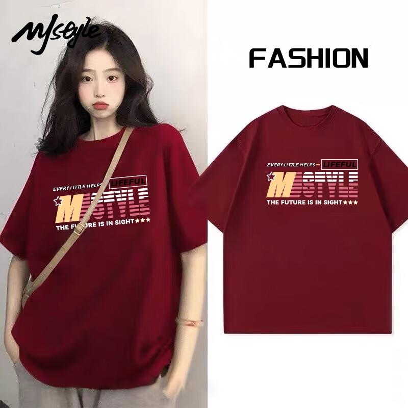 Унисекс свободная хлопковая футболка в стиле MJ с принтом-звездой L