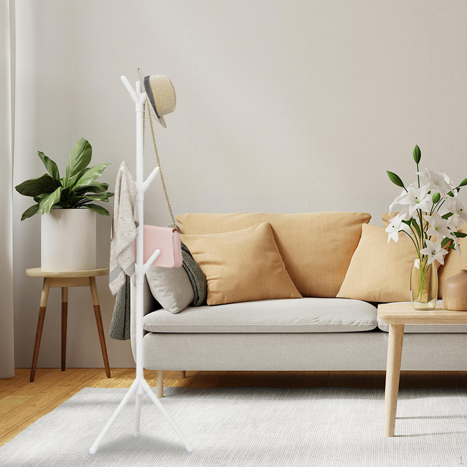 

9-Hook Coat Rack Stand for Home Office And Hallway белый