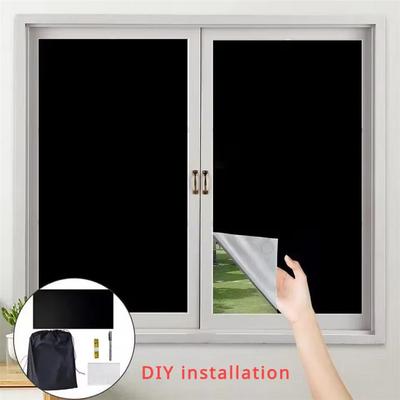 100% Blackout Removable Portable Travel Blocking Window Film Cloth Temporary DIY Suction Cup Self-adhesive Curtains