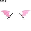 2PCS Dark Cute Devil Hair Clip Edge Clip Halloween Hair Clip Black Bat Wings Lolita Headpiece Gothic Style