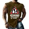 Men's Casual Loose Fit Sleeveless T Shirt Bachelor Party Graphic Print Warning Sign Design Summer Top for Outdoor Activities