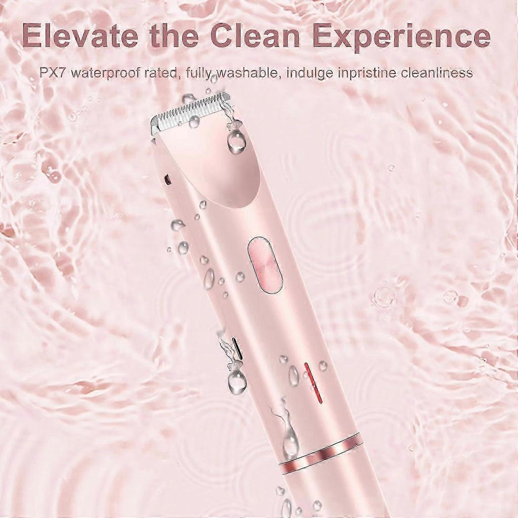 25-26 Glow Aura Bikini-Rasierer, GlowShave 2 1 Damen-Körperrasierer (Rosa)
