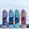 Hot-selling Water Bottle Children's Cartoon Transparent Medium Cup Elastic Cover Suction Nozzle Water Cup with Anti-drop Portable Rope Kettle Gift Cup