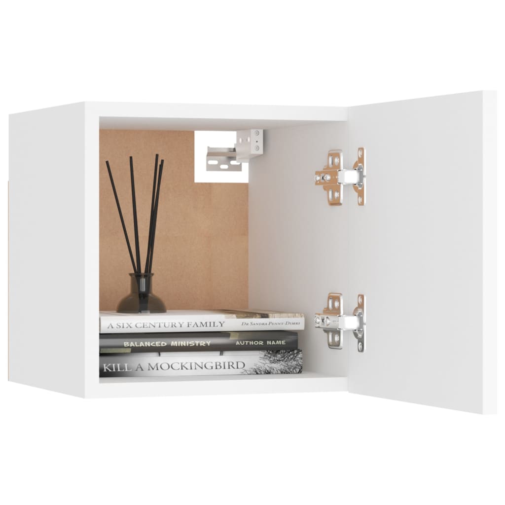 8 Piece TV Cabinet Set White Particleboard