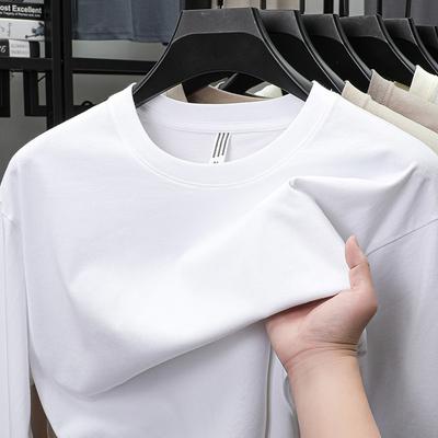 Vår och Höst Ny Herr T-shirt Långärmad Rundhals Casual Underdel Herrkläder