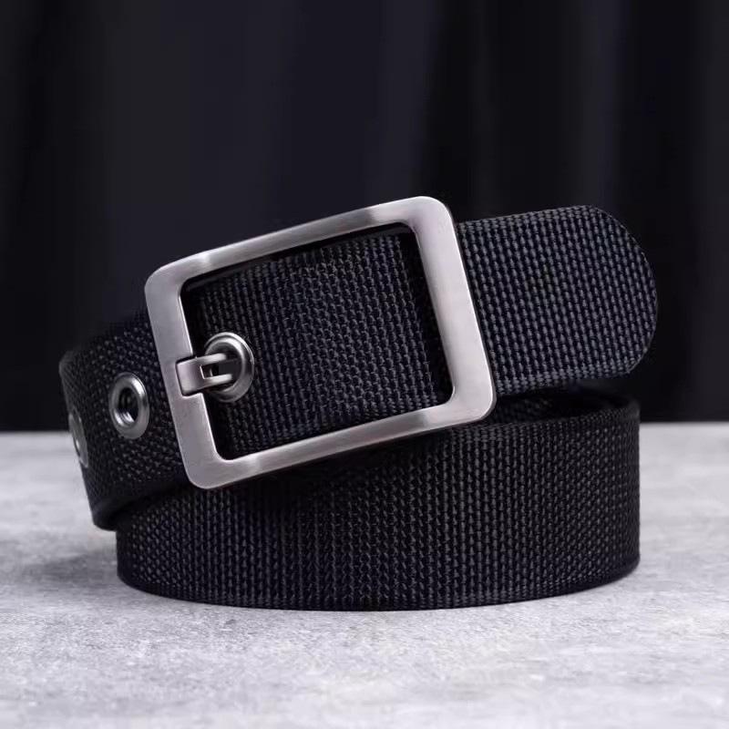 Men'S Belt Autumn Blue Canvas Casual Nylon Pin Buckle Belt Belt