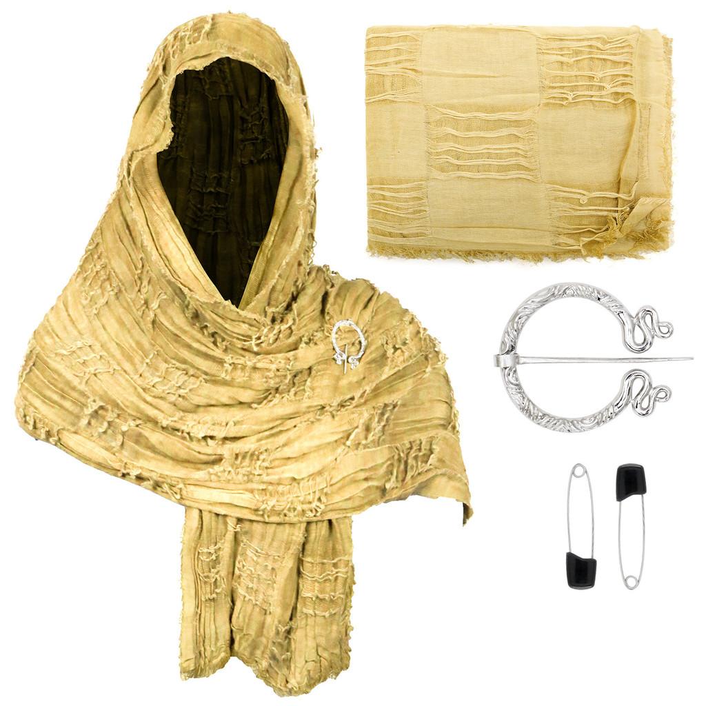 Cotton Linen Shawl With Geometric Pattern And Fringe For Casual Summer Wear